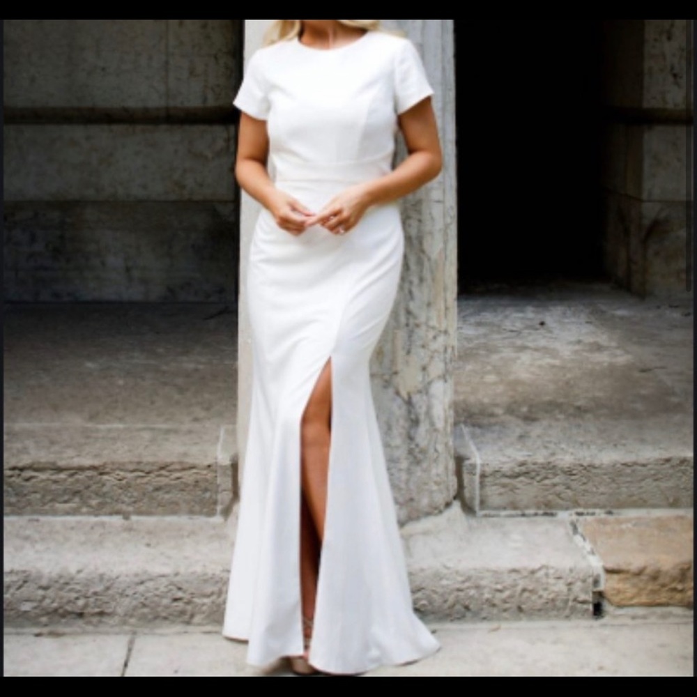 Never worn-Brand new Amsale bridesmaids or brides dress